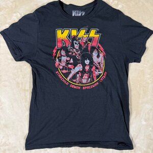 Black KISS Graphic Tee Size Mens M Great Condition Front Graphic 100% Cotton